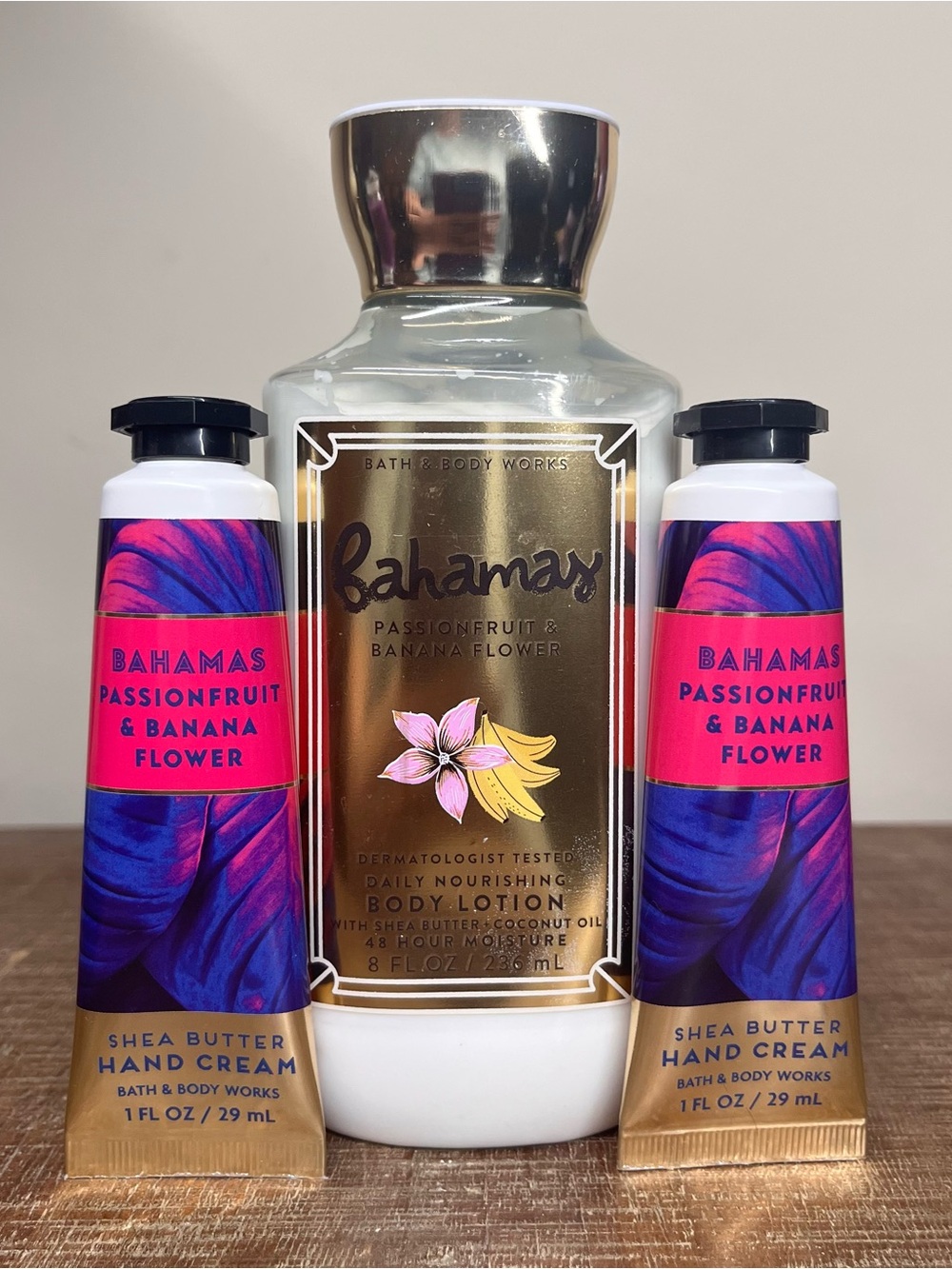 Bath & Body Works Bahamas Body Lotion & 2 Hand Creams